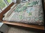 Bed Goossens type Fjord, Ophalen, Bruin, 210 cm, Tweepersoons