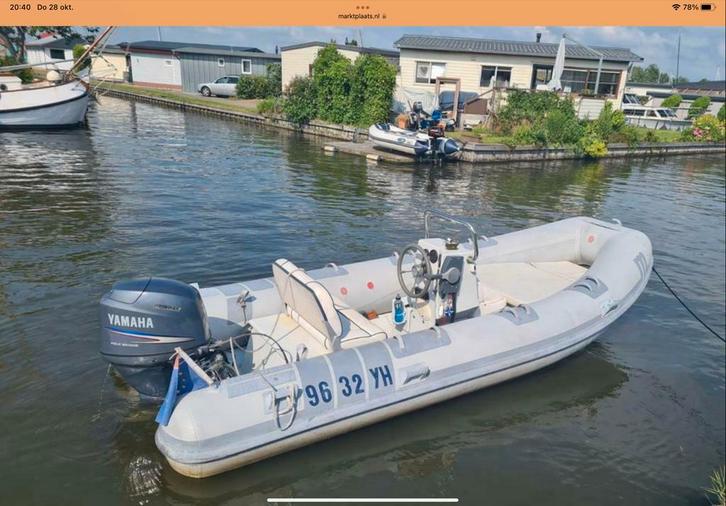 Marshall M80 RIB  4,60 x 2,04 +Yamaha 60PK 4-tact, Watersport en Boten, Rubberboten, Gebruikt, Overige merken, Overige materialen