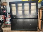 Zwarte vitrinekast, Ophalen, Zo goed als nieuw, 200 cm of meer, 150 tot 200 cm