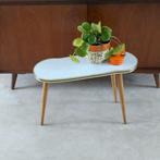 Vintage retro bijzettafeltje plantentafeltje Formica blad, Minder dan 45 cm, Gebruikt, Overige vormen, Hout