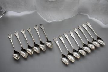 Zilver zilveren lepeltjes gekeurd art deco 6x en 8x beschikbaar voor biedingen