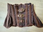 Bruin piraten stijl corset maat 24, Maat 38/40 (M), Overige typen, Bruin, Ophalen of Verzenden