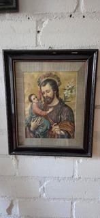 Religieuze afbeelding van Jozef met kindje Jezus, Antiek en Kunst, Ophalen of Verzenden