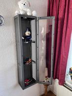 Hangende metalen vitrinekast, Huis en Inrichting, Kasten | Vitrinekasten, Ophalen, Zo goed als nieuw, 25 tot 50 cm