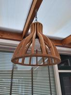 Houten lamp, Huis en Inrichting, Lampen | Hanglampen, Ophalen, Zo goed als nieuw, Minder dan 50 cm