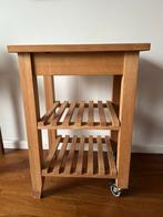 Ikea Houten Keukentrolley met Wielen, Ophalen, Minder dan 50 cm, Gebruikt, Bruin