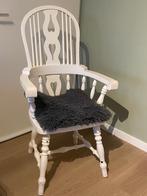 Houten stoel met harten Windsor chair, Huis en Inrichting, Stoelen, Ophalen, Wit, Eén, Hout
