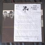U2 the Joshua Tree 1987 Italian with promo-only sheet insert, Ophalen of Verzenden, Zo goed als nieuw, 12 inch, Poprock