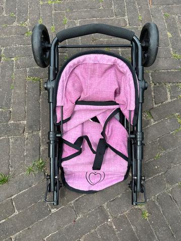 Buggy voor poppen | roze met zwart beschikbaar voor biedingen