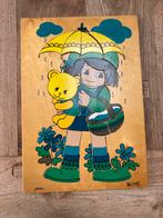 Rolf schoolmateriaal XL houten puzzel meisje regen/paraplu, 2 tot 4 jaar, 10 tot 50 stukjes, Ophalen of Verzenden, Zo goed als nieuw