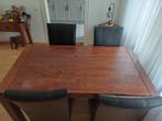 Houten tafel met 4 stoelen, Huis en Inrichting, Tafels | Eettafels, Ophalen, Gebruikt, Kersenhout, 50 tot 100 cm