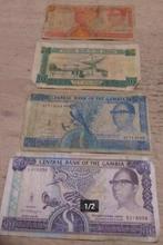 Biljeten Gambia 5 10 25 50 dalasis, Postzegels en Munten, Bankbiljetten | Afrika, Ophalen of Verzenden, Overige landen, Setje
