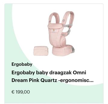 Ergobaby Omni Draagzak - Dream Pink Quartz - Goed als nieuw beschikbaar voor biedingen