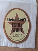 Heineken's Extra Stout bier fles etiketten label, Ophalen of Verzenden, Zo goed als nieuw, Reclamebord, Plaat of Schild, Heineken