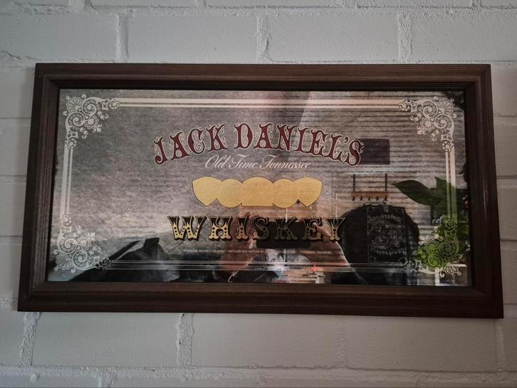 Jack Daniel's Spiegel - Mancave/Pub Decoratie, Huis en Inrichting, Woonaccessoires | Spiegels, Gebruikt, 50 tot 75 cm, Minder dan 100 cm