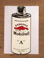 Mobiloil emaille reclamebord, Ophalen of Verzenden, Zo goed als nieuw, Reclamebord