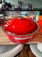Le Creuset Braadpan - Rood, Huis en Inrichting, Keuken | Potten en Pannen, Gietijzer, Ophalen of Verzenden, Zo goed als nieuw