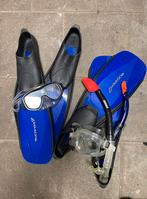 Snorkelset. Zwemvliezen maat 43, Watersport en Boten, Duiken, Ophalen of Verzenden, Zo goed als nieuw, Duikbril of Snorkel