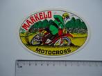 sticker Oud Markelo Motorcross retro strip cross motor, Verzamelen, Stickers, Verzenden