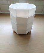 4 Vintage Arcopal Octime Witte Kommen en 3 Schalen, Huis en Inrichting, Keuken | Servies, Nieuw, Ophalen of Verzenden, Glas, Kom(men)
