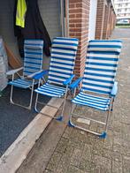 Campingstoelen, Tuin en Terras, Ligbedden, Ophalen of Verzenden, Gebruikt, Metaal, Inklapbaar