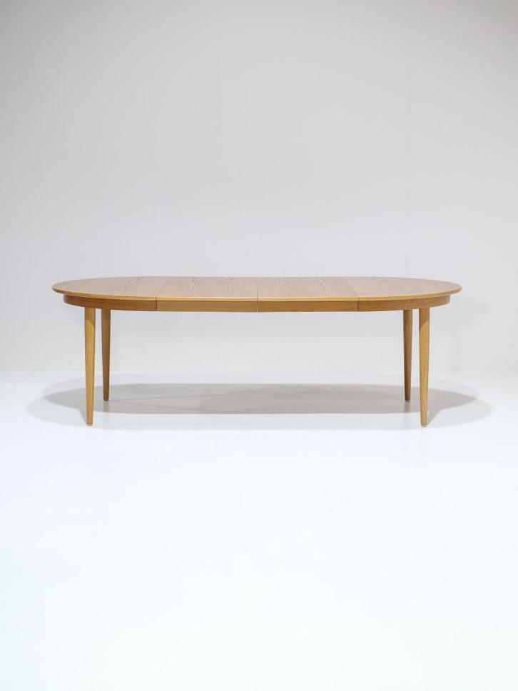 Uitschuifbare eettafel Skovmand Deens eiken vintage, Huis en Inrichting, Tafels | Eettafels, Zo goed als nieuw, 100 tot 150 cm