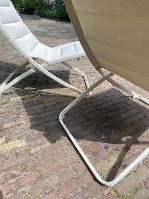 Casa Ligstoelen / Tuinstoelen  2x (zand.kl), Tuin en Terras, Ligbedden, Zo goed als nieuw, Ophalen