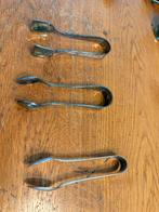 Antiek brocante verzilverd suikertang suikerschep tang, Ophalen of Verzenden