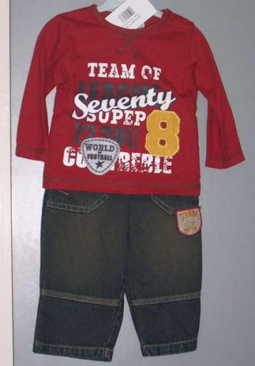 SALE* 2-delige set: Jeans+longsleeve maat 86 NIEUW (5937)  beschikbaar voor biedingen