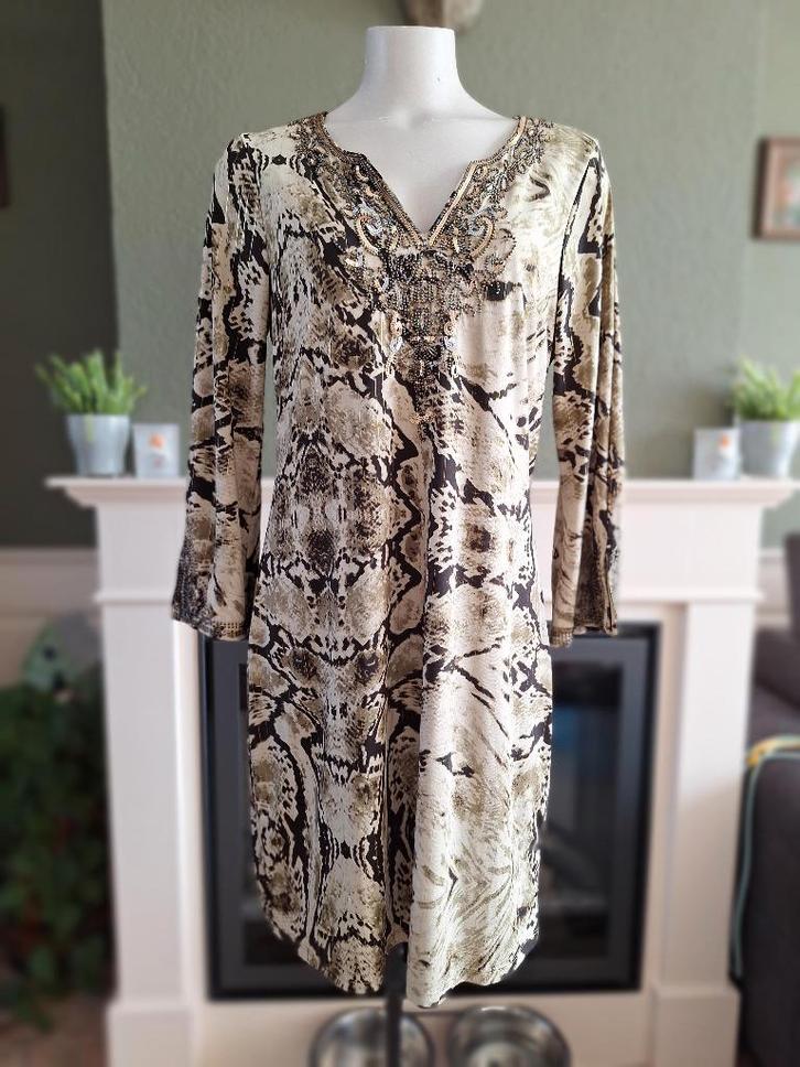 K-Design K Design groene slangen print jurk L Gratis Verz. !, Kleding | Dames, Jurken, Zo goed als nieuw, Maat 42/44 (L), Groen
