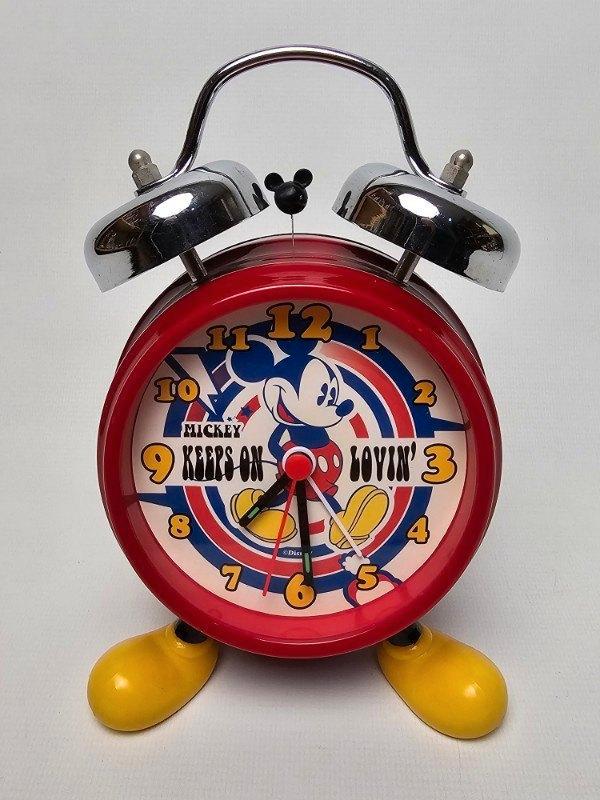 # Mickey Mouse Wekker - Rood - Klok - Batterij, Witgoed en Apparatuur, Wekkers, Gebruikt, Analoog, Ophalen of Verzenden