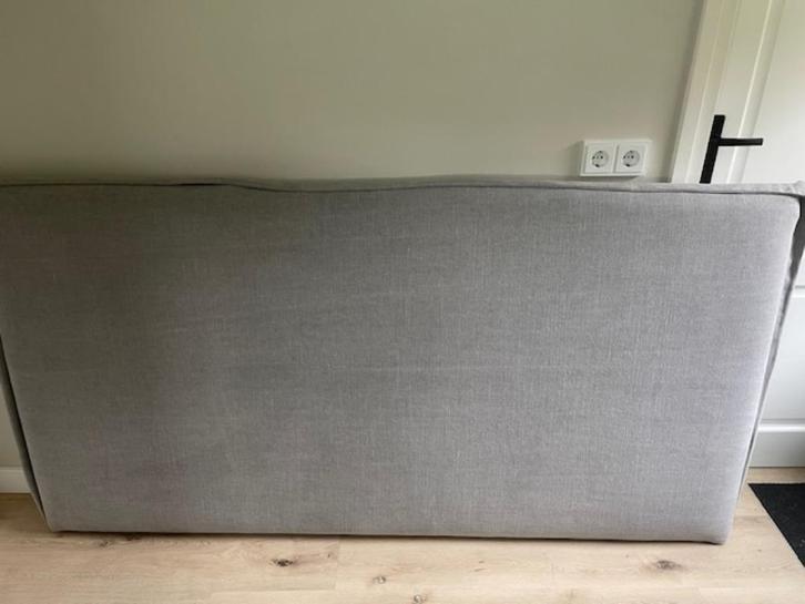 Hoofdbord, Huis en Inrichting, Slaapkamer | Bedden, Gebruikt, Tweepersoons, Overige maten, Stof, Grijs, Ophalen