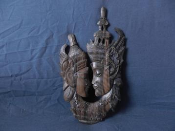 Coromandel reliëf Prins en Prinses Indonesie Bali h. 31,1 cm beschikbaar voor biedingen