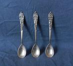 Drie zilveren lepels / lepeltjes Djokja Indonesie 34,7 gram, Antiek en Kunst, Antiek | Goud en Zilver, Ophalen of Verzenden, Zilver