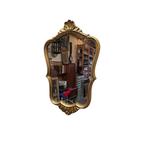 Vintage klassiek vergulde spiegel, jaren 60/70, Minder dan 50 cm, Ophalen of Verzenden, Zo goed als nieuw, Minder dan 100 cm