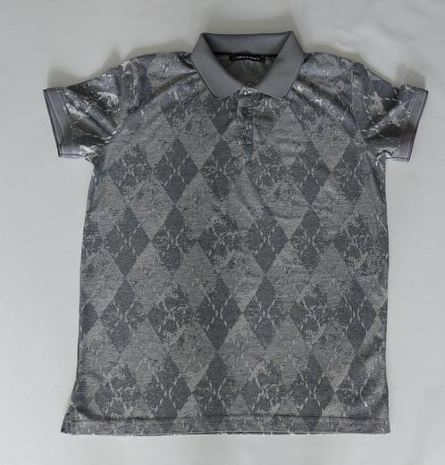 ZGAN Nette grijze polo korte mouw van Cipo&Baxx mt XL €15,-, Kleding | Heren, Polo's, Zo goed als nieuw, Maat 56/58 (XL), Grijs