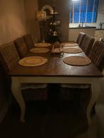 Mooie grote eethoek plus 6 stoelen, Huis en Inrichting, Tafels | Eettafels, Ophalen, Gebruikt, Klassiek , landelijk, 200 cm of meer