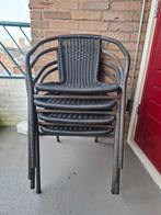 Vier tuinstoelen, Tuin en Terras, Tuinstoelen, Ophalen, Gebruikt, Kunststof, Stapelbaar
