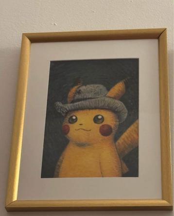 Pikachu Van Gogh giclée print, 30 x 40 cm MET CERTIFICAAT beschikbaar voor biedingen