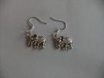 925 sterling zilveren oorbellen met olifantjes hangers, Verzenden, Nieuw, Zilver, Zilver