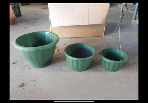 Hangpotten met waterreservoir, Tuin en Terras, Bloempotten, Nieuw, Kunststof, Balkon, Tuin, 25 tot 40 cm, Rond, Ophalen of Verzenden