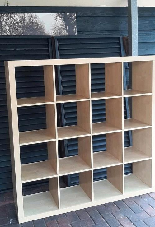 Ikea kallax / expedit Vakkenkast 4x4 essen, Huis en Inrichting, Kasten | Stellingkasten, Zo goed als nieuw, Ophalen