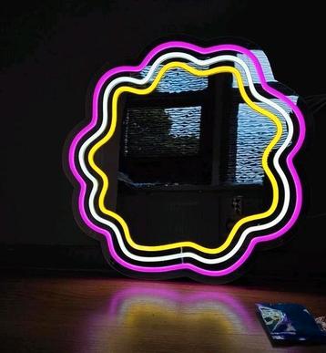Nieuw Koopje! Neon led spiegel lamp bloemen bloem bloempjes beschikbaar voor biedingen
