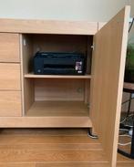 Massief Eiken Dressoir met Natuursteen Afwerking, 150 tot 200 cm, Eikenhout, Ophalen of Verzenden, Zo goed als nieuw