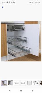3 stuks keuken manden rvs met schuifrails €30 euro, Huis en Inrichting, Ophalen, Zo goed als nieuw, Minder dan 100 cm