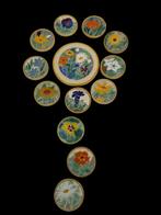 Westraven geglazuurde cloisonné onderzetters bloemen 9742, Antiek en Kunst, Antiek | Keramiek en Aardewerk, Ophalen of Verzenden