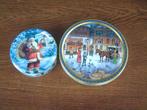 2 nostalgisch winter koekblik blik trommel, Verzamelen, Blikken, Ophalen of Verzenden, Zo goed als nieuw, Koek(jes)