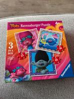 Trolls puzzels 4+ - 3 in a box, Ophalen of Verzenden, 10 tot 50 stukjes, Gebruikt, 4 tot 6 jaar