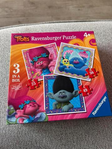 Trolls puzzels 4+ - 3 in a box beschikbaar voor biedingen