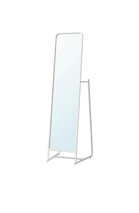 Mooie nieuwe witte Ikea Knapper staande spiegel!, Huis en Inrichting, Woonaccessoires | Spiegels, Zo goed als nieuw, Minder dan 50 cm
